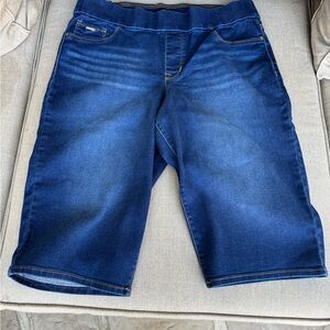 Nine West, Heidi Pull-on Skimmer, Blue Denim, Capris, Size 12